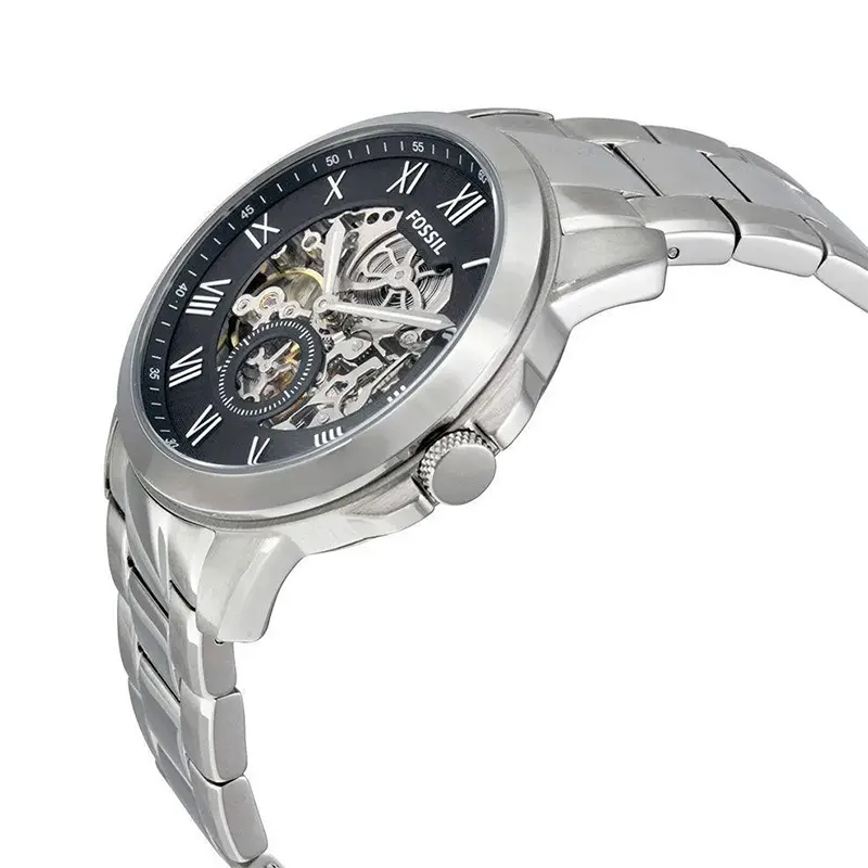 Fossil Grant Automatic Black Skeleton Dial Men's Watch | ME3055